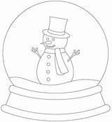 Snowglobe Snowman Globes Digis Digi Birdscards sketch template