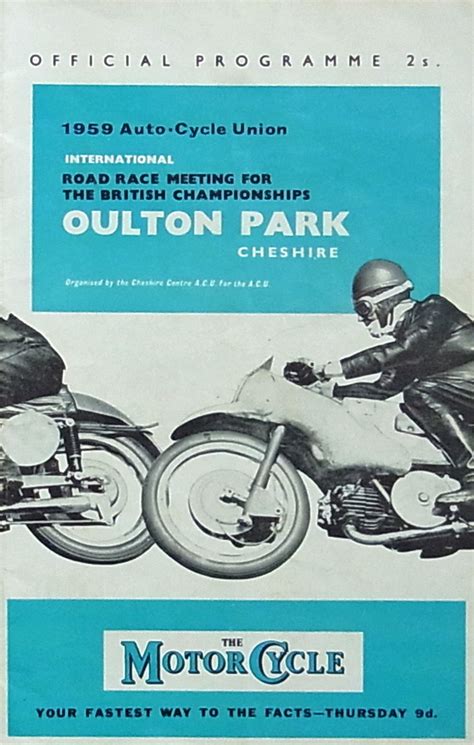 Oulton Park Circuit The Motor Racing Programme Covers