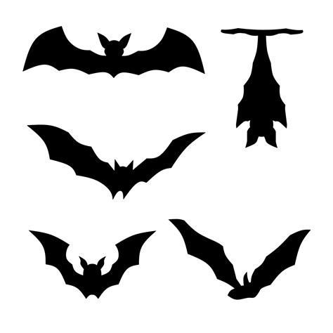 illustration vector graphic  set silhouette icon bat  halloween
