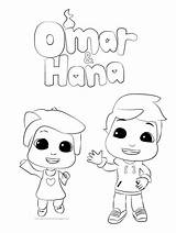 Omar Hana Colouring sketch template