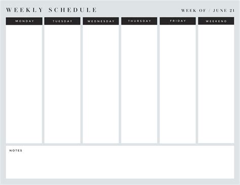 simple week schedule template picmonkey templates