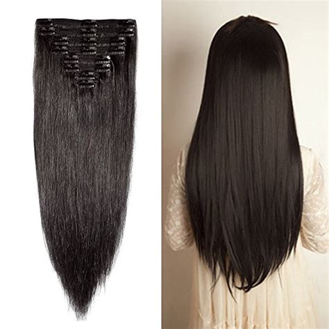 Double Weft 100 Remy Human Hair Clip In Extensions 10