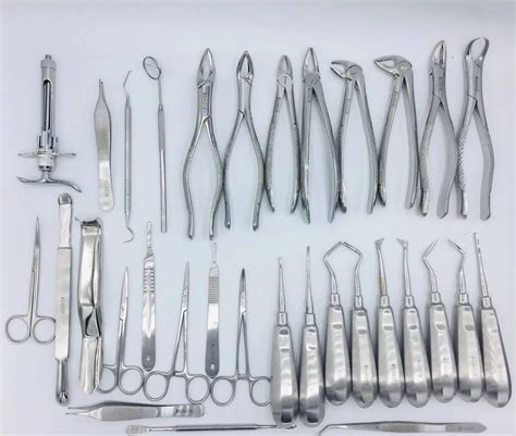 set   pieces oral dental extraction surgery extracting elevators