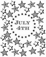Printable Coloring July 4th Stars Patriotic Pages Stripes Printables sketch template