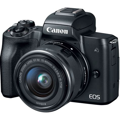 canon eos  mirrorless camera   mm lens black