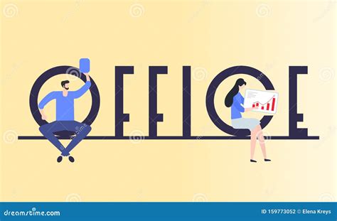 vector office work people business concept stock vector illustration