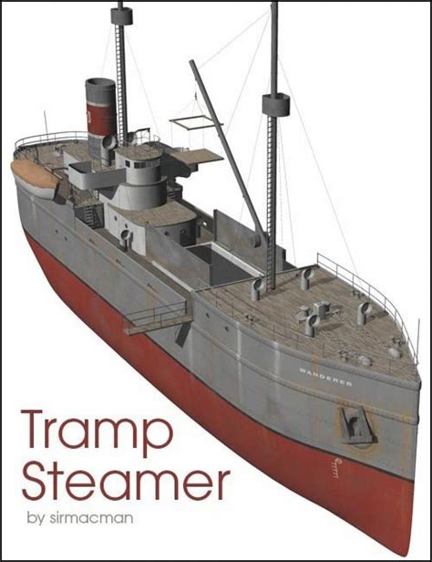 tramp steamer  places   vehicles sea  models  daz  steamer model ships