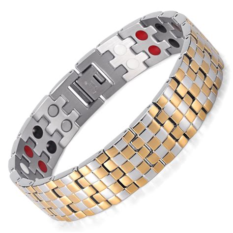 stainless steel mens magnetic bracelets  arthritis pain relief