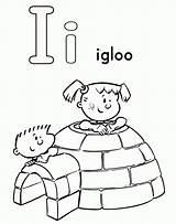 Letter Coloring Igloo Pages Color Alphabet Printable Worksheets Preschool Small Big Letters Kids Colouring Sheets Dot Print Ice Do Popular sketch template