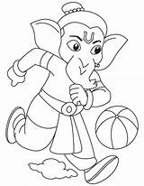 Ganesha Ganesh Kids Coloring Pages Lord Drawing Sketch Drawings Color Ganapati Simple Playing Outline Cartoon Painting Easy Paper Sketches Print sketch template