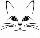 Cat Coloring Face Pages Coloring4free Outline Printable Clipart Related Posts sketch template