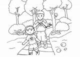 Coloring Hiking Pages Activities Popular Kids sketch template