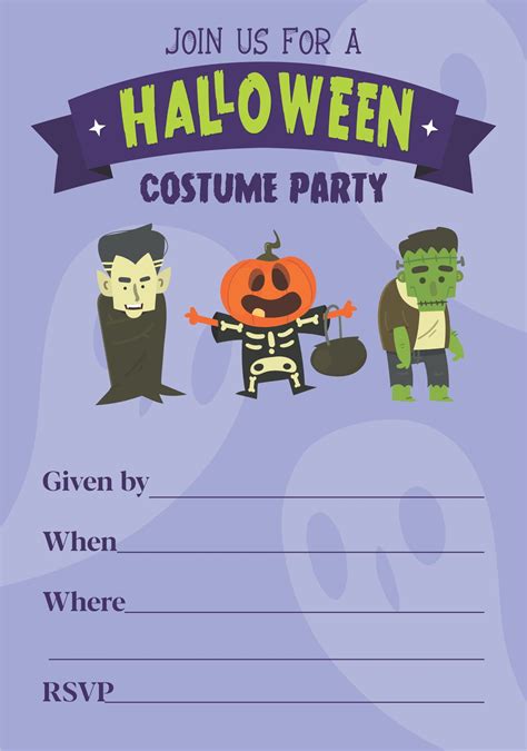 blank halloween invitation template