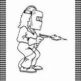 Welder Coloring Pages Flash Card Sheet Print Printable Template sketch template