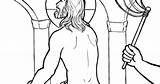 Pillar Scourging Coloring Pages Sorrowful sketch template
