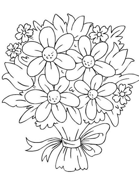 wedding bouquet coloring pages   wedding bouquet