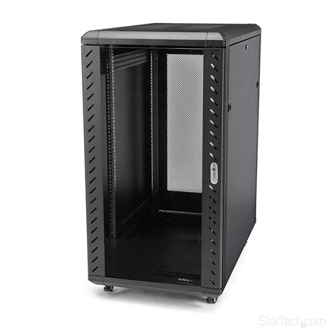 startechcom  server rack cabinet  wheels   adjustable depth portable network