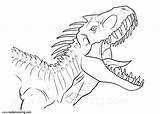 Indoraptor Jurassic Coloring Pages Printable Kids Colouring Teeth Sharp Adults Print Bettercoloring Categories sketch template