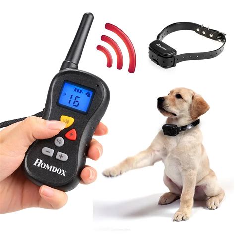 homdox dog trainer  waterproof rechargeable lcd remote pet dog training collar electric