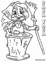 Baba Yaga Coloring Pages Colorings sketch template