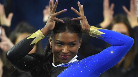 Ucla Gymnast Nia Dennis Has Crowd Falling Crazy In Love With Her