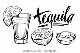 Tequila Glass Drawn Converted sketch template