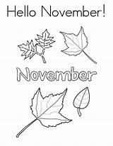 November Coloring Pages Hello Printable Print Practice Writing Word Twistynoodle Welcome sketch template
