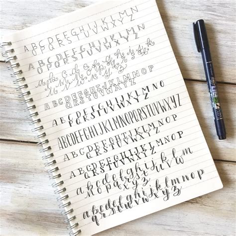 simple hand lettering styles    cheat sheet scribbling