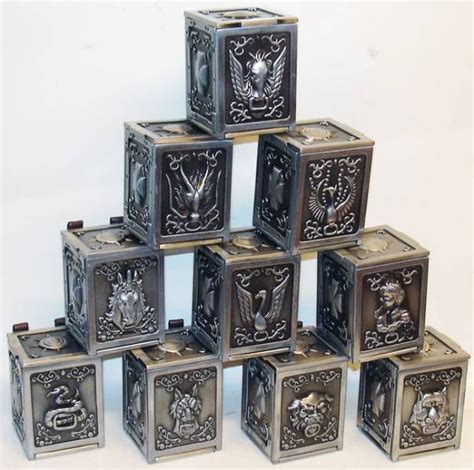 saint seiya pandora box perfect version set of 10 bronze saints pandora boxes