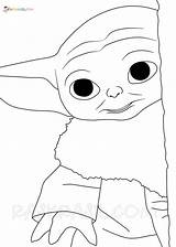 Yoda Kids Coloringhome Mandalorian sketch template