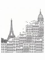 Coloring4free Educational Cities Mycoloring Eiffel Girls sketch template