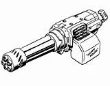 Minigun Shadowrun Nerf Kleurplaat Pistool Sniper Pistol Guns Coloringgames Cyberpunk sketch template