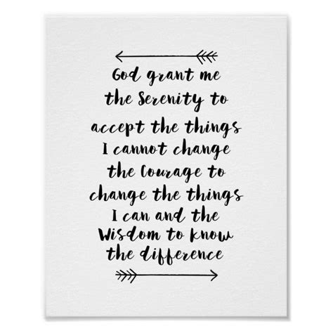 serenity prayer calligraphy print zazzleconz