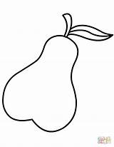 Pera Dibujo Pear Colorir Frutas Birne Peras Ausdrucken sketch template