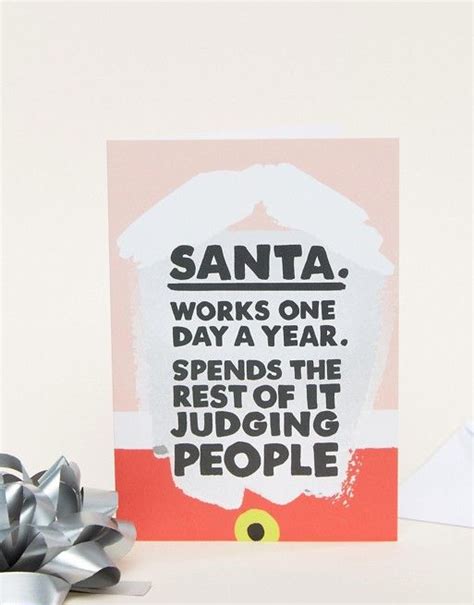 Jolly Awesome Santa Judges People Christmas Card Asos Cards