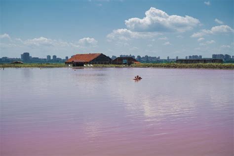 Lake Atanasovsko The Pink Lake In Burgas Bulgaria You