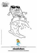 Spongebob Hellokids Surfing Boje Seinen Reitet Bob Beach Designlooter Farben sketch template