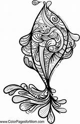 Coloring Pages Fish Animal Colouring Adult Zentangle Ocean Animals Zentangles Color Printable Adults Book Drawing Sheets Zen Patterns Doodle Drawings sketch template