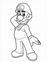 Mario Coloring Luigi Pages Bros Super Printable Print Kids Color Bad Guys Colouring Colour Draw Dolphin Clipart Paper Mansion Book sketch template