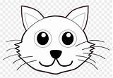 Cat Face Coloring Clip Cartoon Drawing Draw Clipart Clipartmag Transparent sketch template