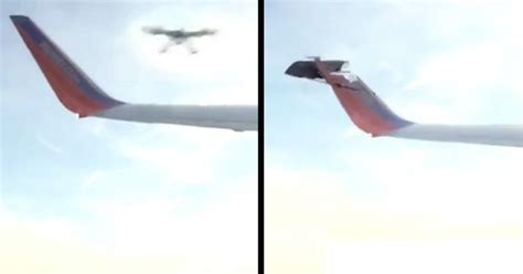drone smashes  southwest airplane wow video ebaums world
