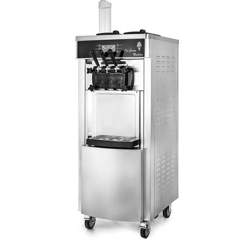 2200w Commercial Soft Ice Cream Machine 3 Flavors 5 3 7 4gallons Hour