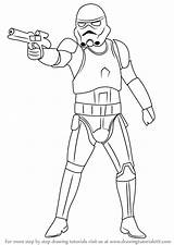 Stormtrooper Wars Star Draw Step Drawing Drawingtutorials101 Tutorials sketch template