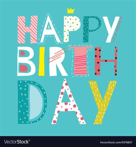 happy cool birthday royalty  vector image vectorstock