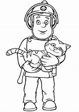 Sam Fireman Cat Coloring Pages Printable Kids Print Categories sketch template
