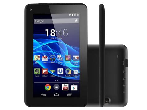 tablet multilaser supra gb  wi fi android  proc quad core camera integrada tablets