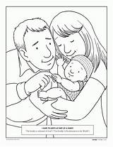 Coloring Parents Pages Baby Mom Mother Lds Father Family Dad Color Honor Kids Child Another Primary Drawing 2009 Friend Children sketch template
