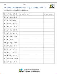 algebra  factoring worksheet combining  terms worksheet