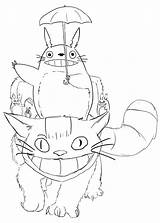 Totoro Coloring Pages Printable Library Clipart sketch template