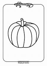 Pumpkin Vegetables Coloring Easy Pages Toddlers sketch template